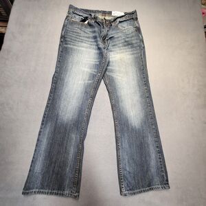 TK Axel Jeans Mens 34x29‎ Blue Griswold Slim Straight Leg Denim Distressed